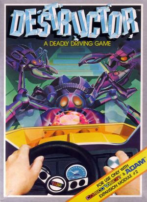 Destructor driving game cartridge compatible with steering wheel controller