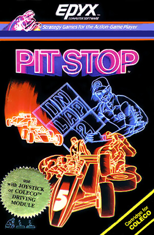 Pitstop Formula 1 racing game cartridge with driving controller compatibility