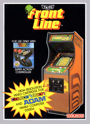 Front Line military action game cartridge with SuperAction Controller compatibility for enhanced combat control