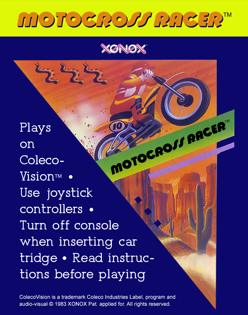 Motocross Racer Xonox ColecoVision Label