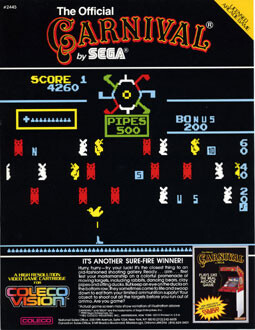 Carnival ColecoVision Game Promotional Poster