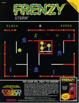 Frenzy ColecoVision Game Promotional Poster