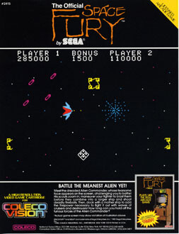 Space Fury ColecoVision Game Poster
