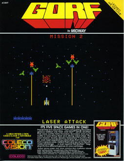 Gorf ColecoVision Game Promotional Poster