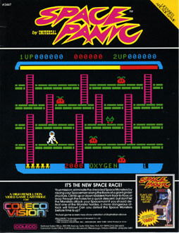 Space Panic ColecoVision Game Poster