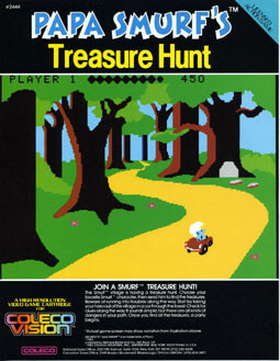Papa Smurf ColecoVision Game Poster