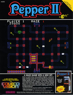 Pepper II ColecoVision Game Poster