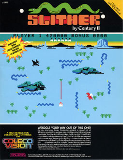 Slither ColecoVision Game Poster