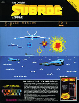 Subroc-3D ColecoVision Game Poster