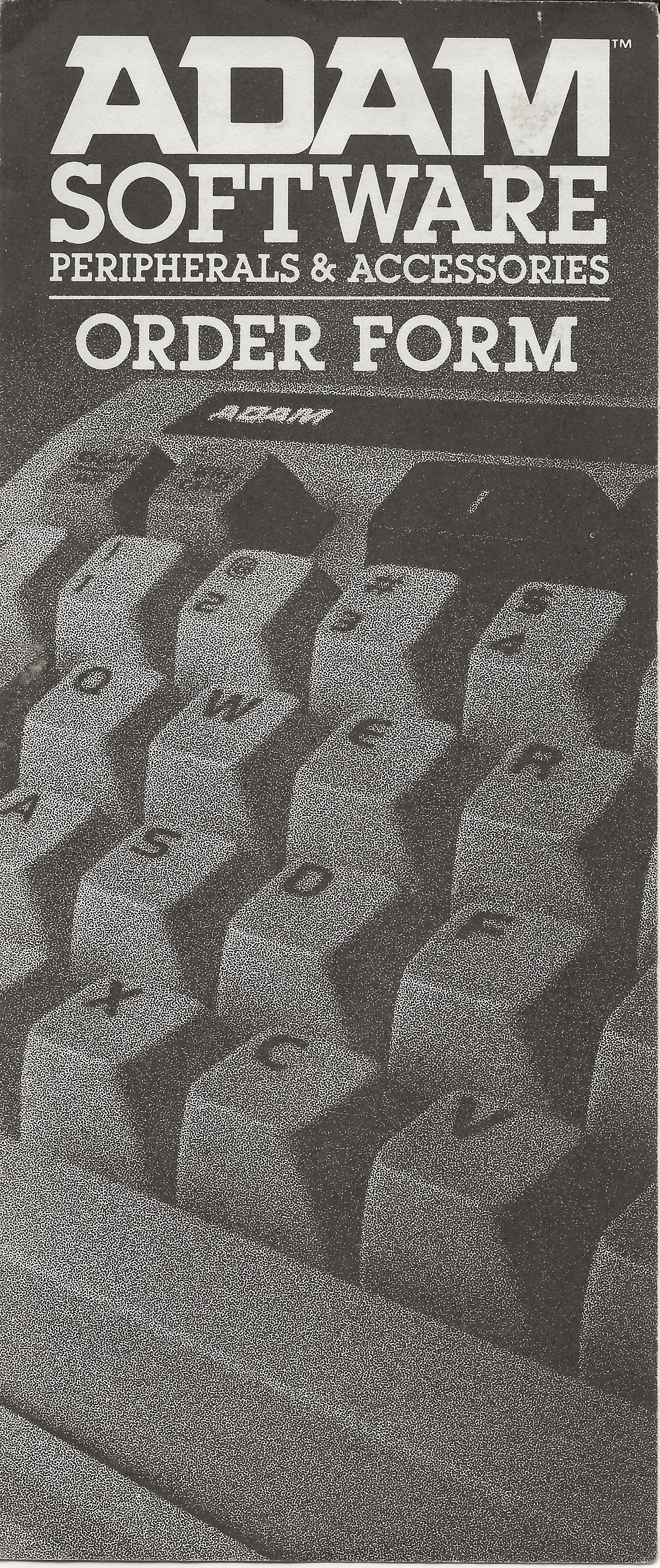 Coleco ADAM Order Form - original customer order catalog