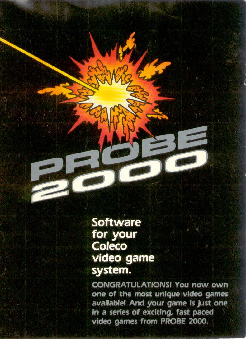 Probe 2000 ColecoVision Catalog - Probe 2000 software catalog
