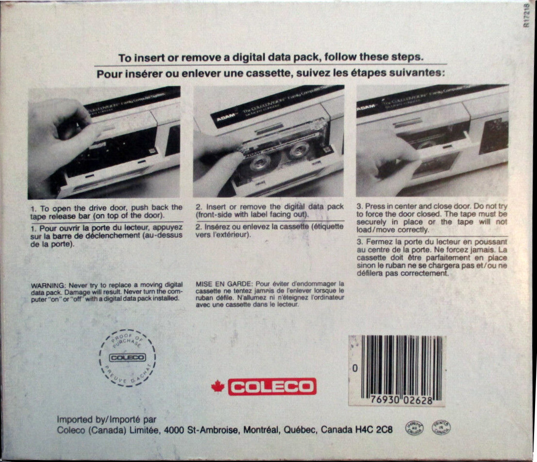 Donkey Kong - Supergame Canada Back