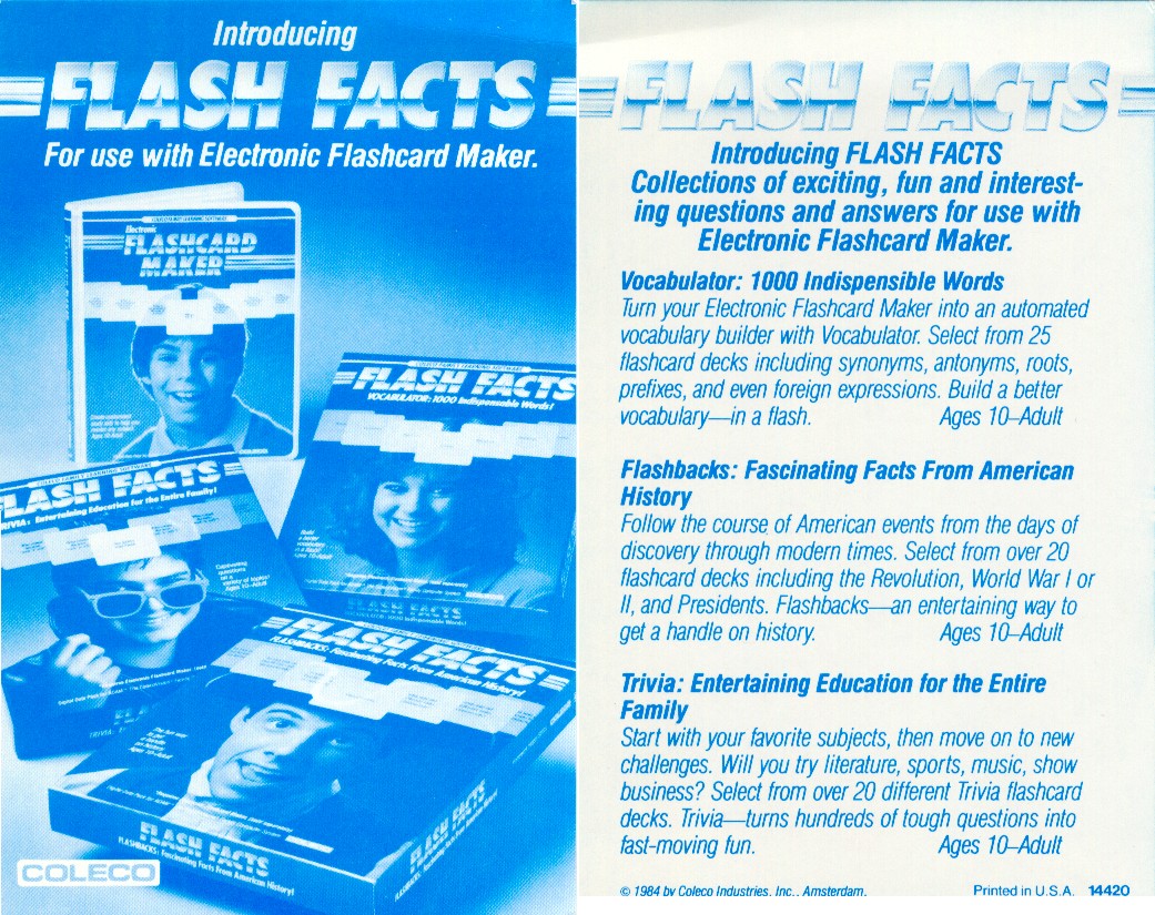 Electronic Flashcard Maker Advertisement