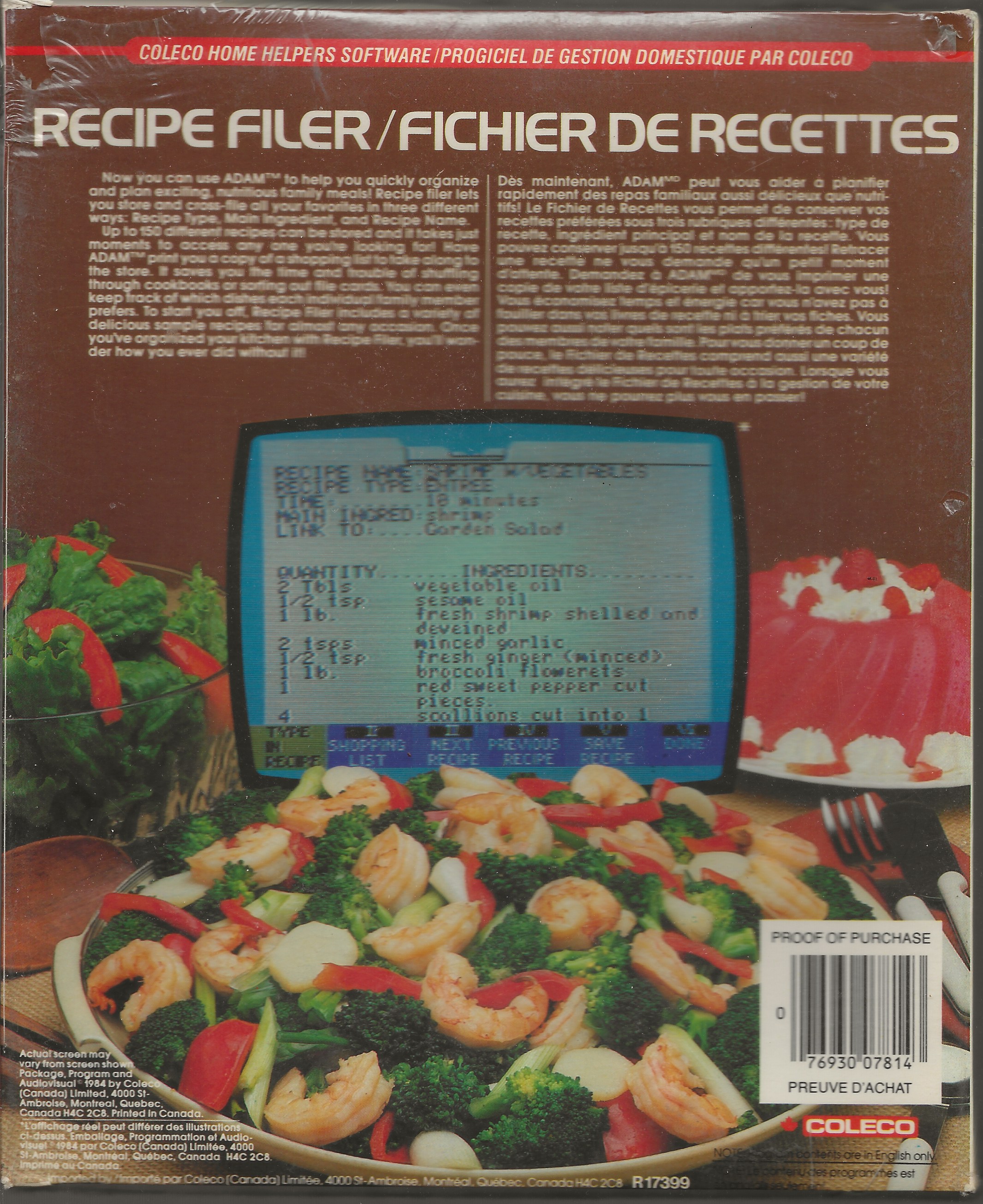 Recipe Filer Canada Back