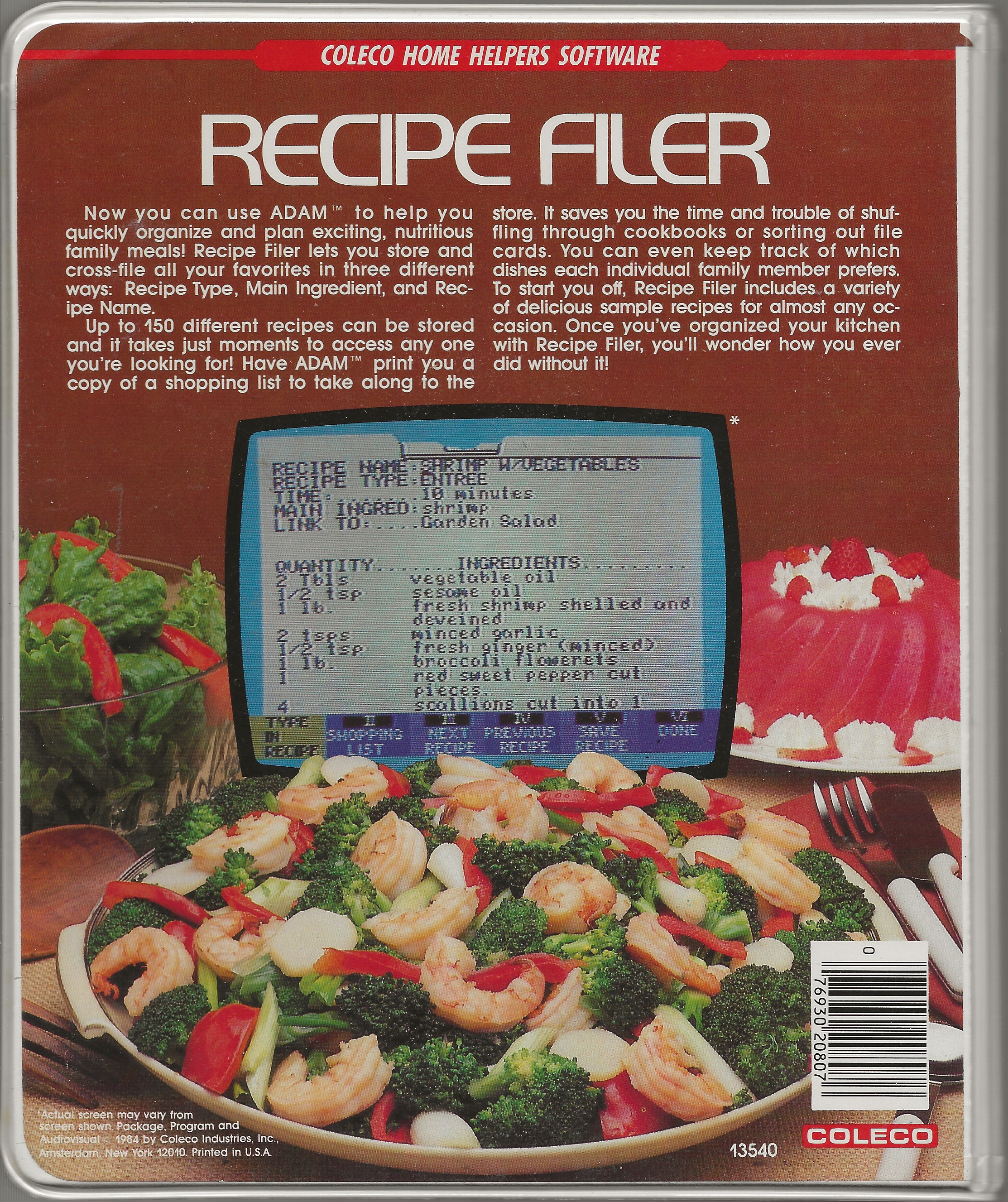 Recipe Filer Package