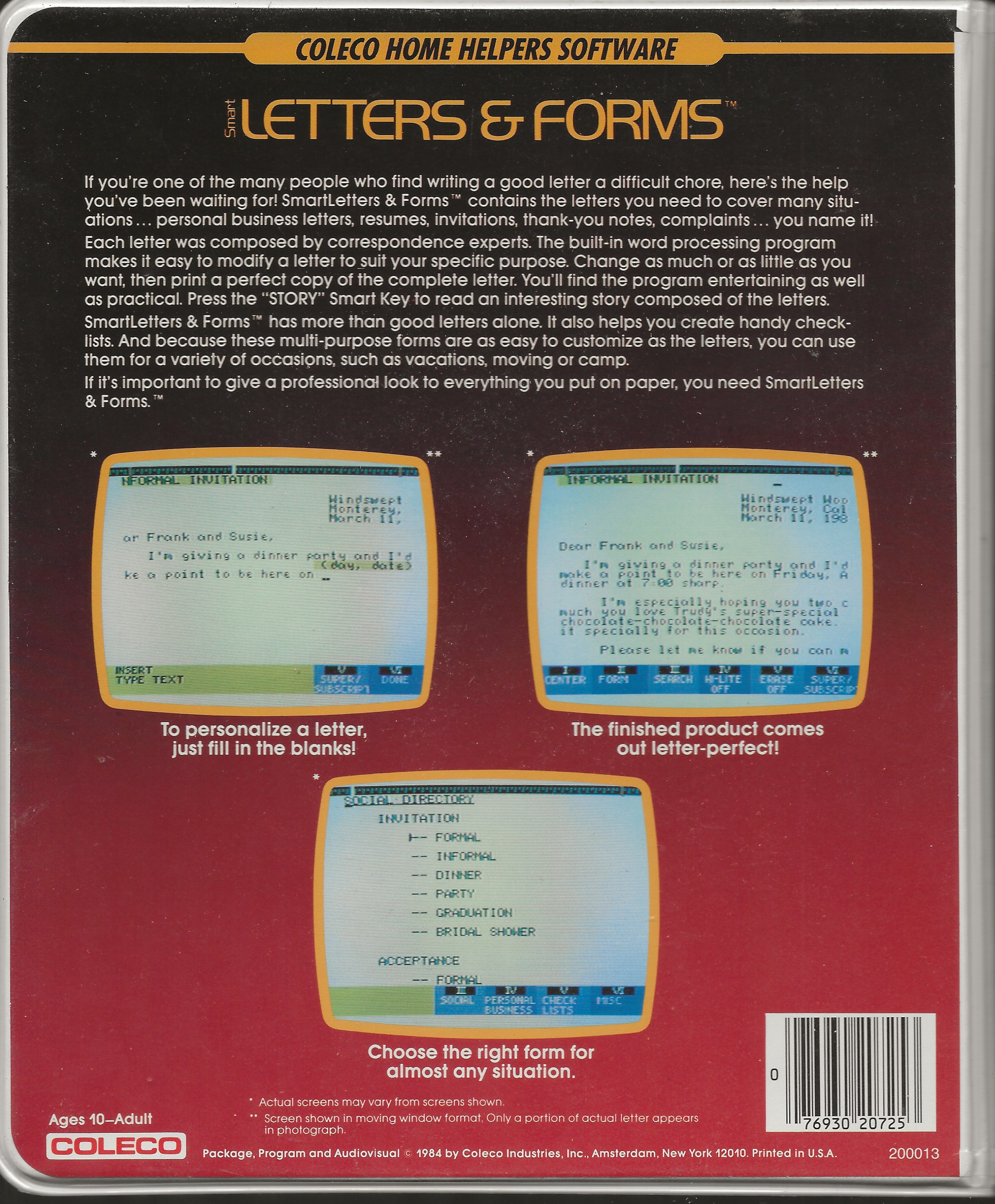 Smart Letters & Forms Variant Back