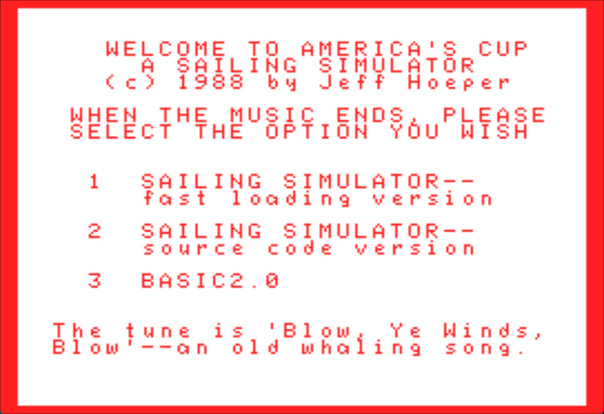 America's Cup - A Sailing Simulator