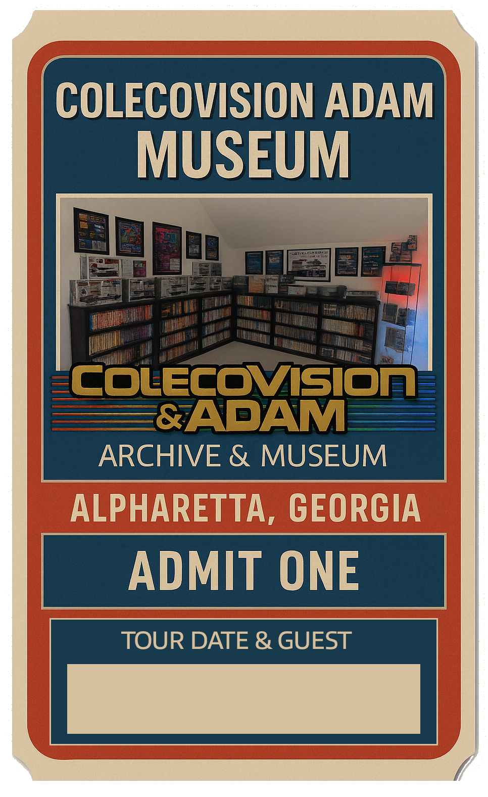 ColecoVision ADAM Museum Ticket